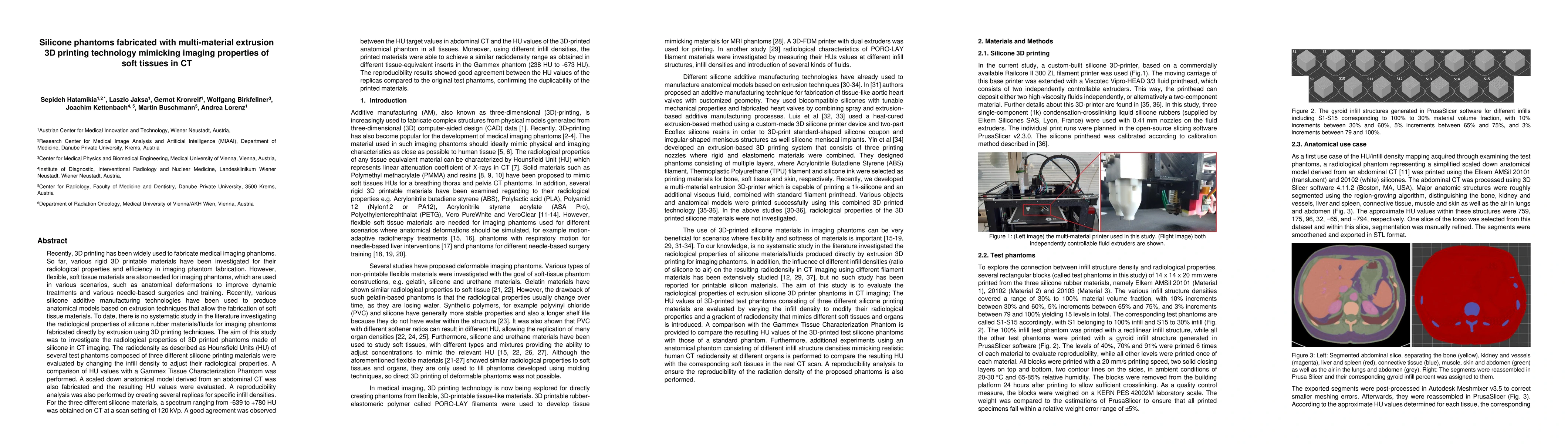 Thumbnail for Silicone phantoms fabricated with multi-material extrusion 3D printing
  technology mimicking imaging properties of soft tissues in CT