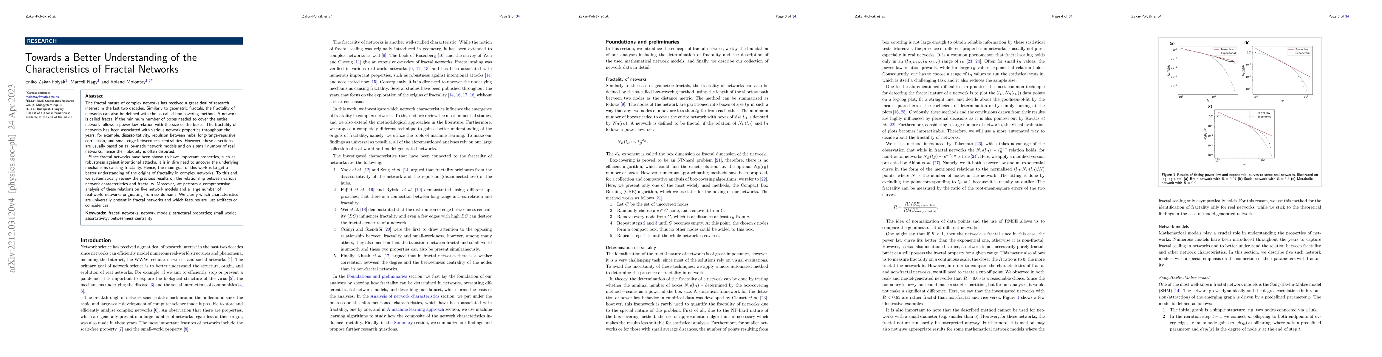 Thumbnail for Towards a Better Understanding of the Characteristics of Fractal
  Networks
