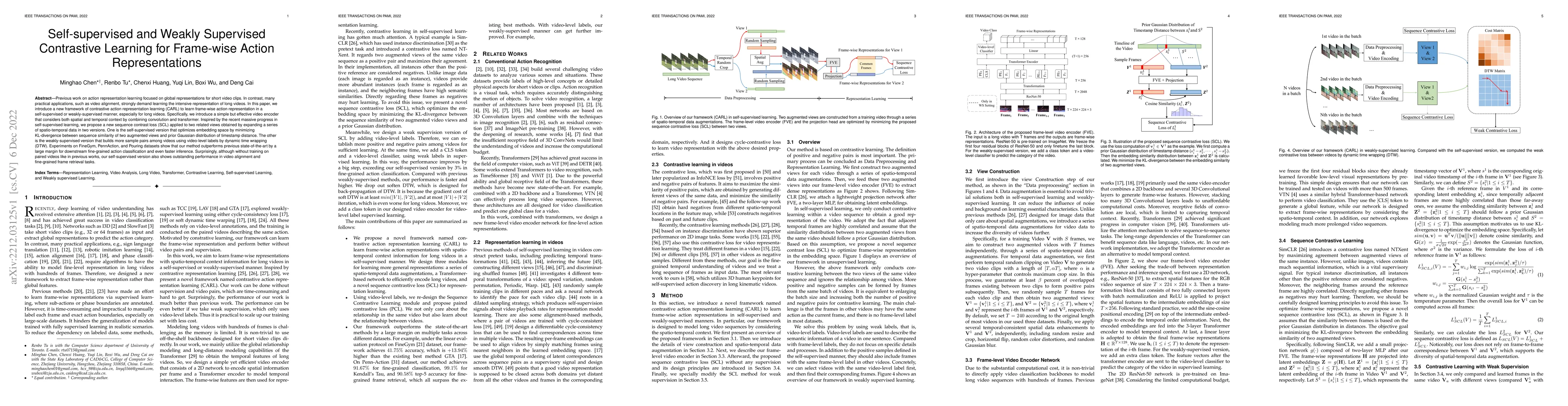 Thumbnail for Self-supervised and Weakly Supervised Contrastive Learning for
  Frame-wise Action Representations