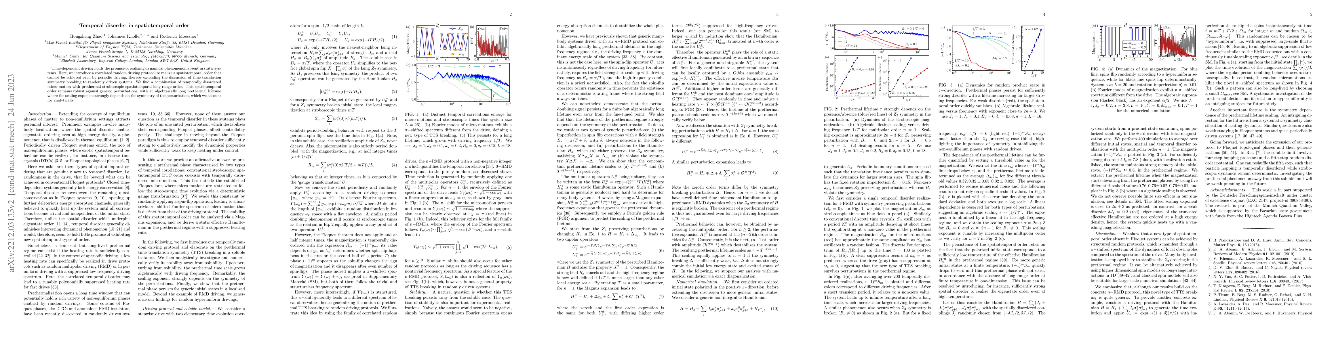 Thumbnail for Temporal disorder in spatiotemporal order