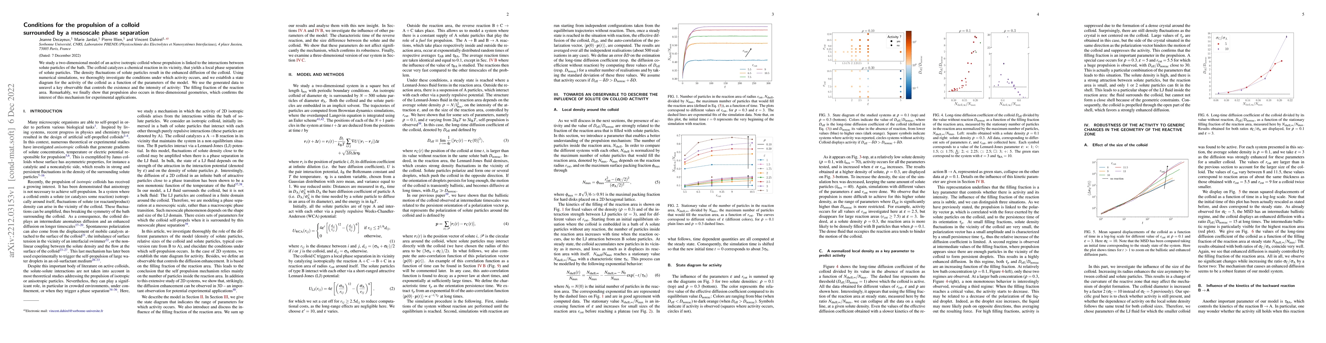 Thumbnail for Conditions for the propulsion of a colloid surrounded by a mesoscale
  phase separation