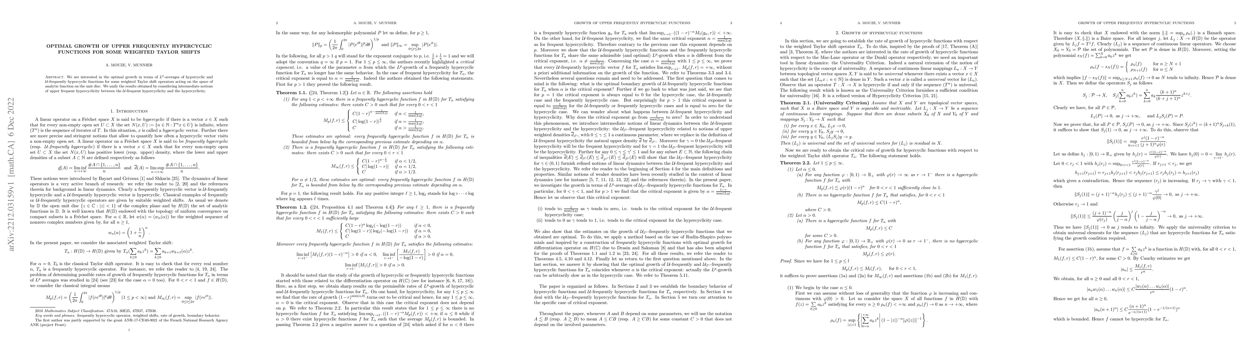 Thumbnail for Optimal growth of upper frequently hypercyclic functions for some
  weighted Taylor shifts