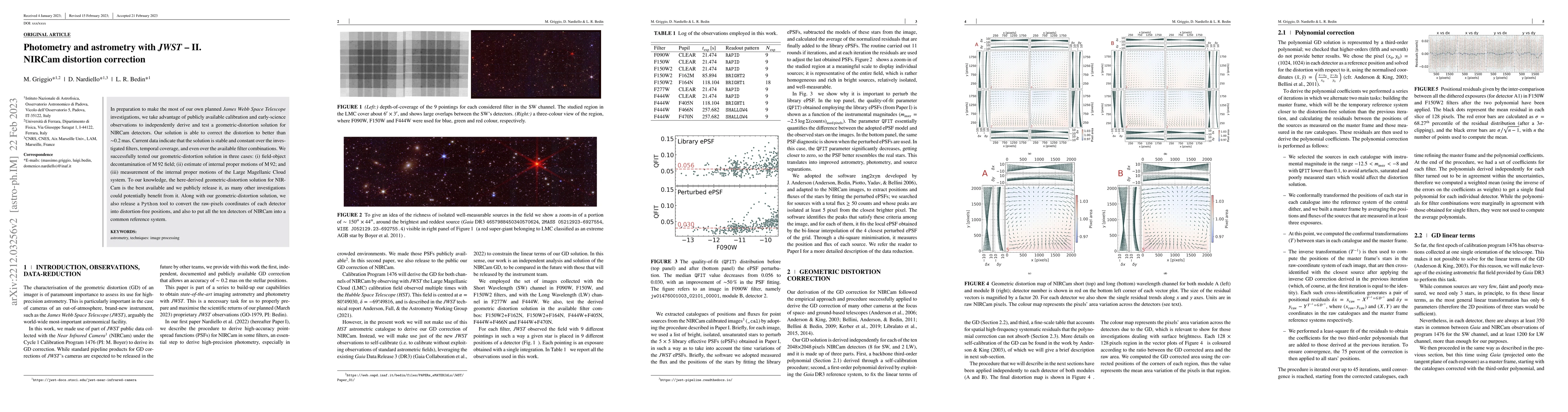 Thumbnail for Photometry and astrometry with JWST -- II. NIRCam distortion correction