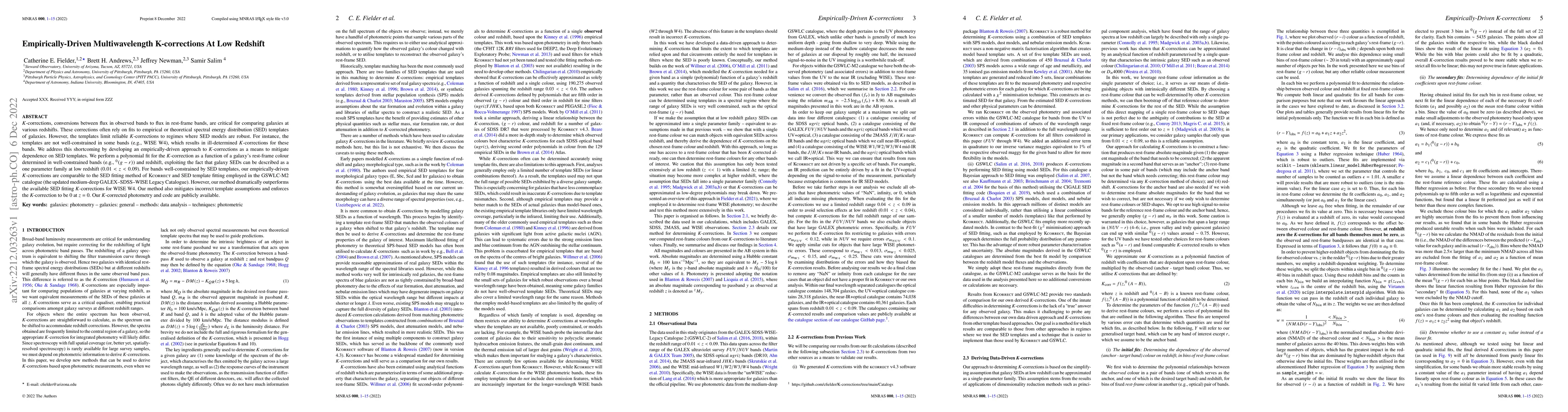 Thumbnail for Empirically-Driven Multiwavelength K-corrections At Low Redshift