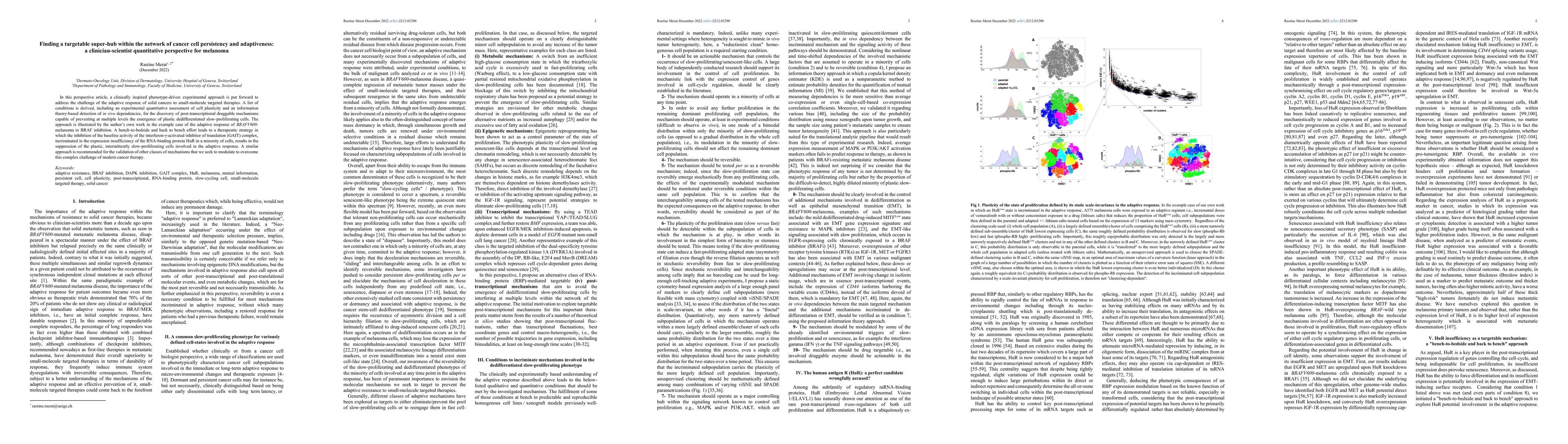 Thumbnail for The human antigen R as an actionable super-hub within the network of
  cancer cell persistency and plasticity