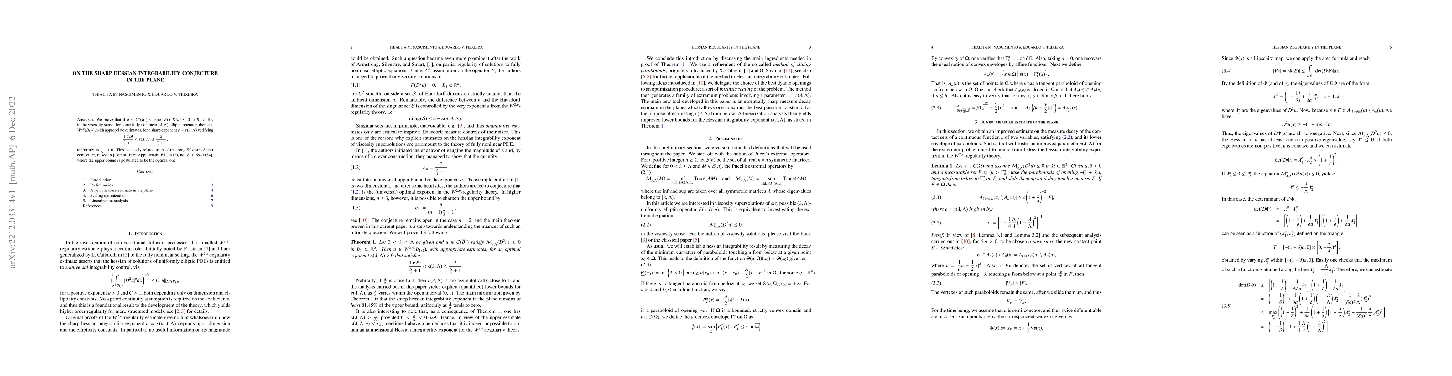 Thumbnail for On the sharp Hessian integrability conjecture in the plane