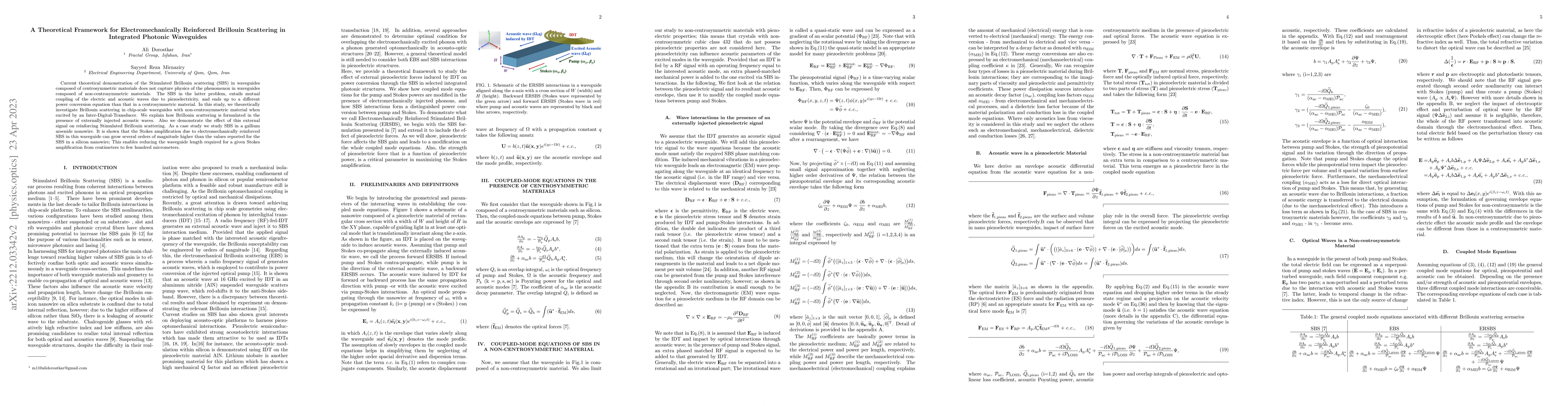 Thumbnail for A Theoretical Framework for Electromechanically Reinforced Brillouin
  Scattering in Integrated Photonic Waveguides