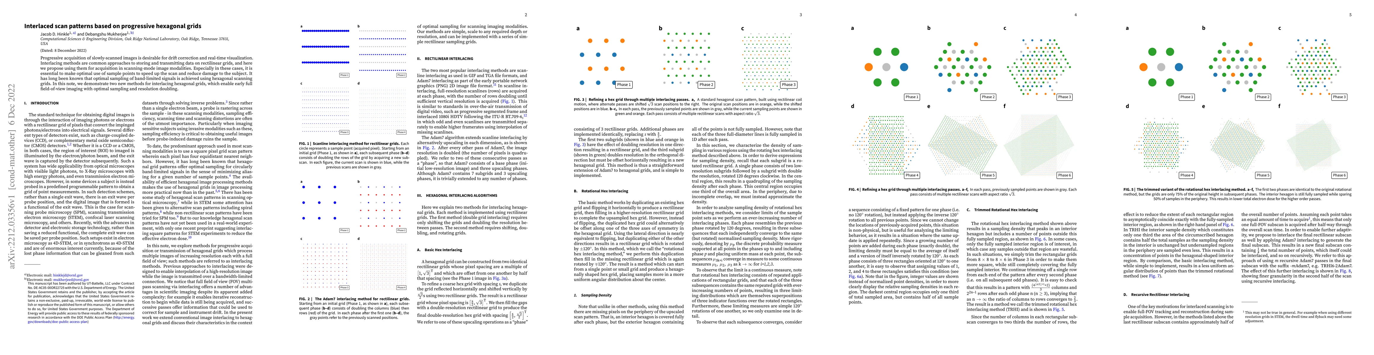 Thumbnail for Interlaced scan patterns based on progressive hexagonal grids