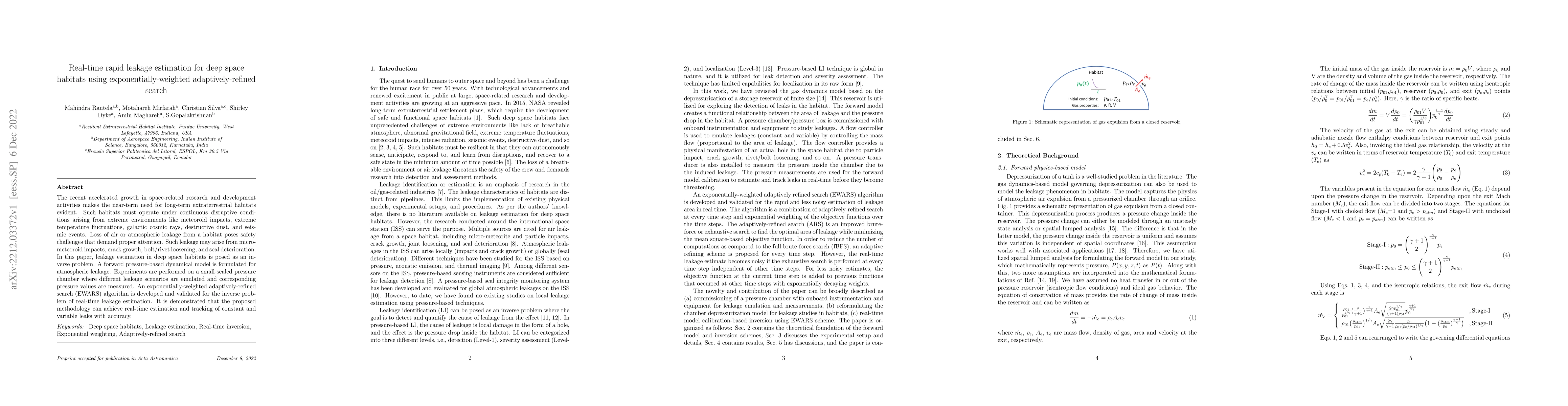 Thumbnail for Real-time rapid leakage estimation for deep space habitats using
  exponentially-weighted adaptively-refined search