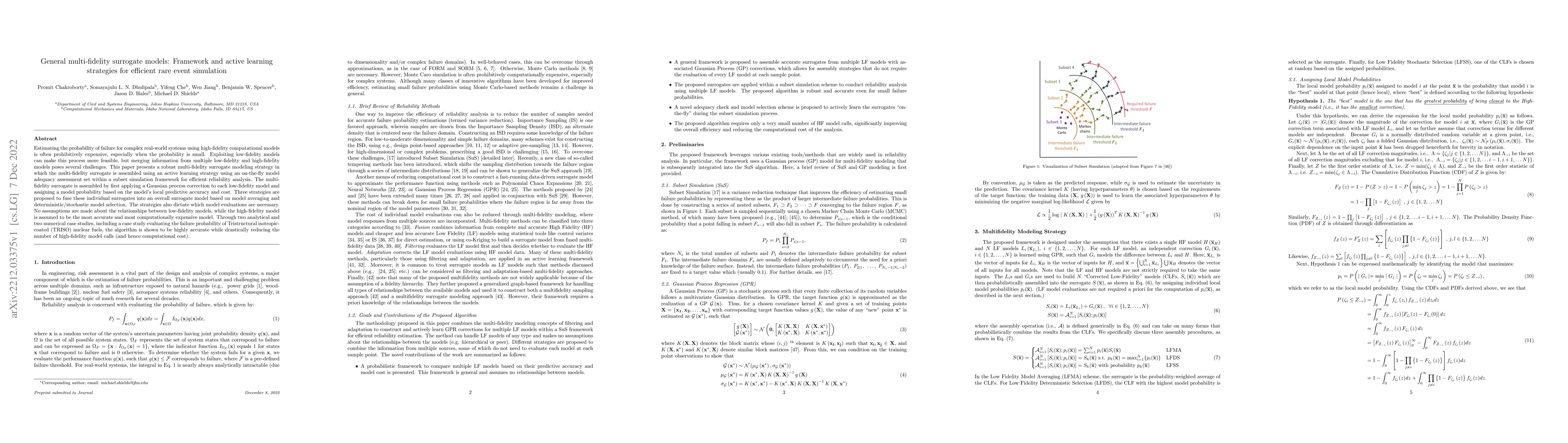 Thumbnail for General multi-fidelity surrogate models: Framework and active learning
  strategies for efficient rare event simulation