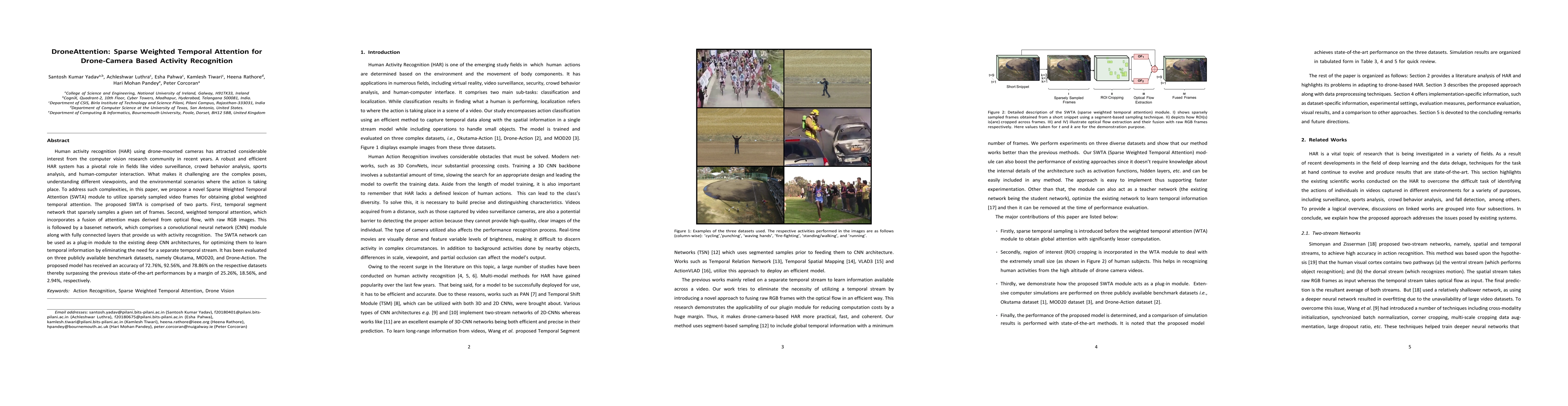 Thumbnail for DroneAttention: Sparse Weighted Temporal Attention for Drone-Camera
  Based Activity Recognition