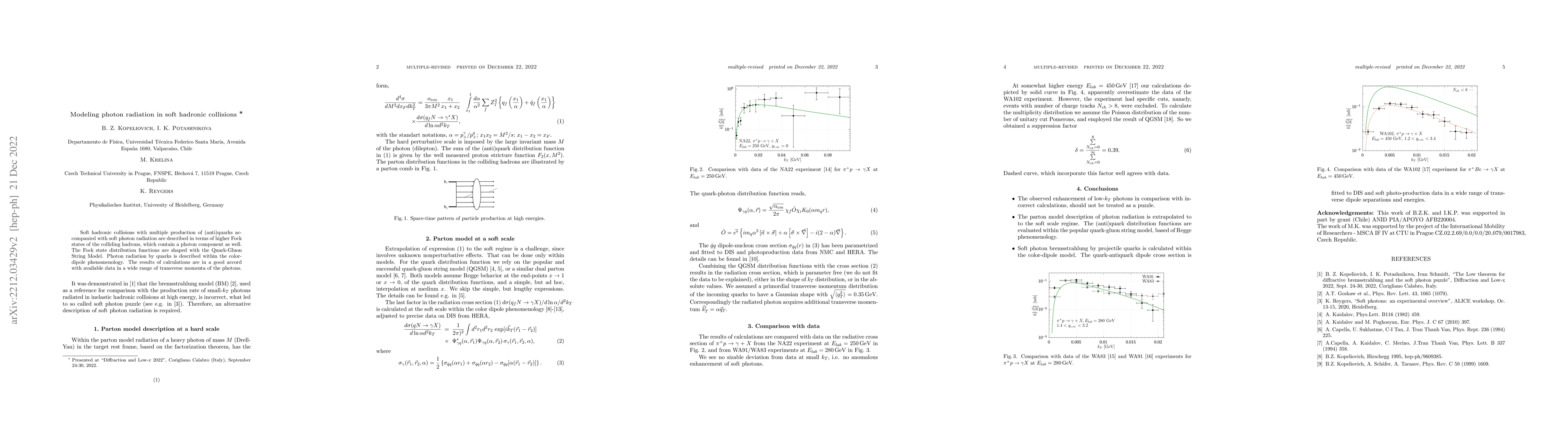 Thumbnail for Modeling photon radiation in soft hadronic collisions