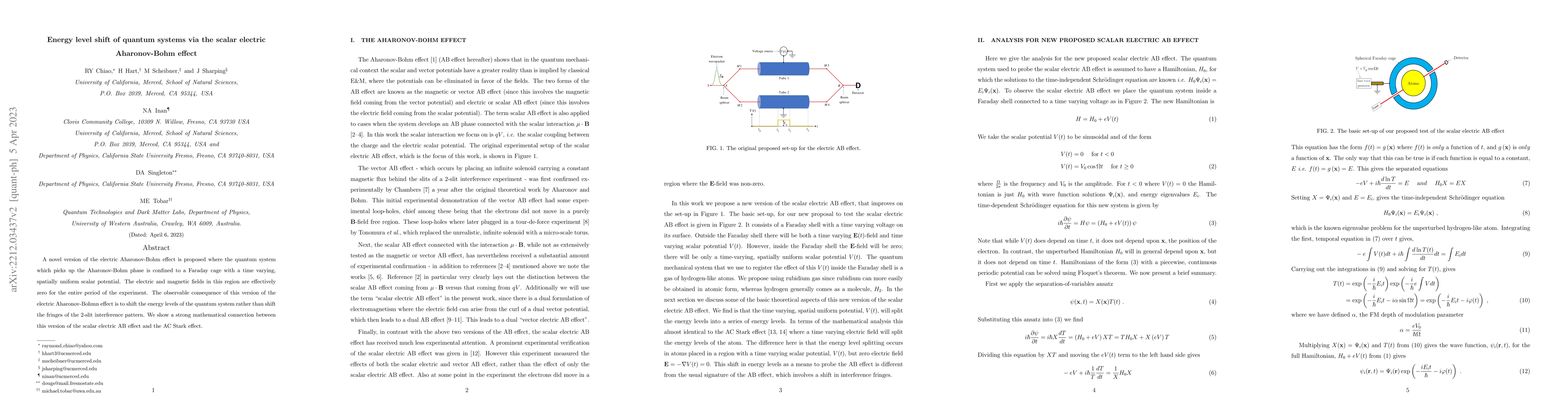 Thumbnail for Energy level shift of quantum systems via the electric Aharonov-Bohm
  effect