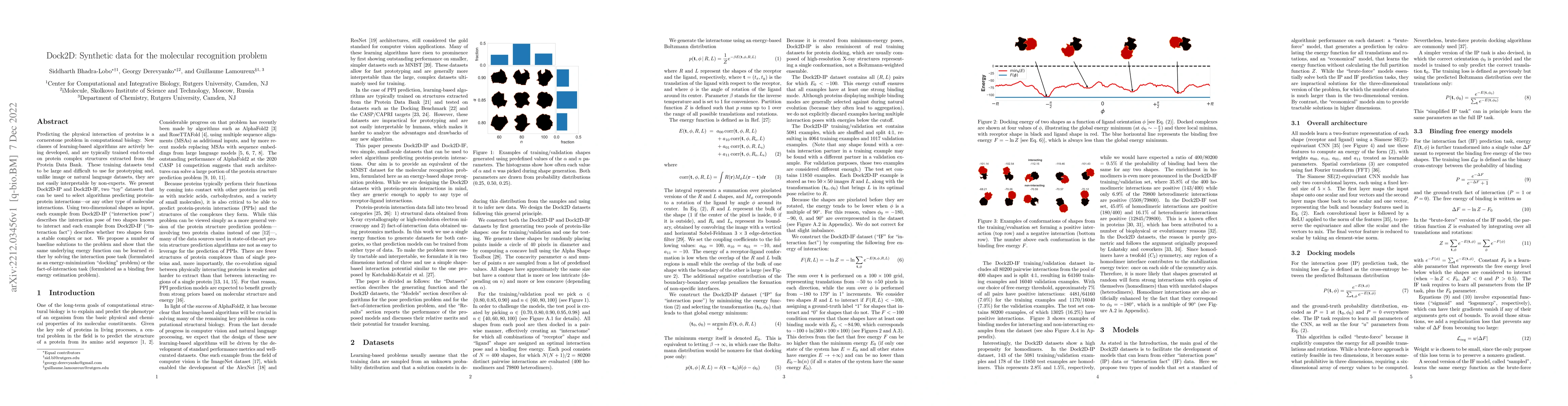 Thumbnail for Dock2D: Synthetic data for the molecular recognition problem
