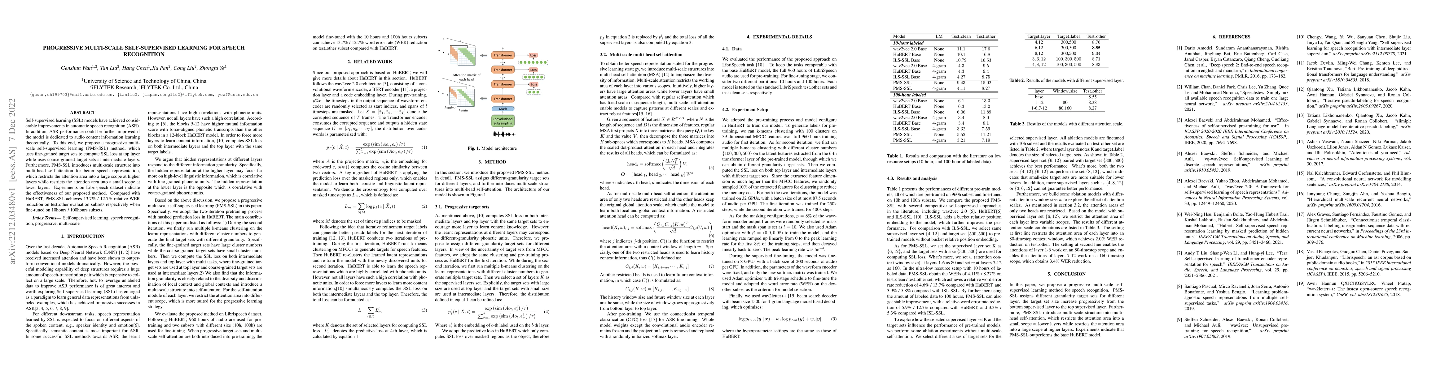 Thumbnail for Progressive Multi-Scale Self-Supervised Learning for Speech Recognition