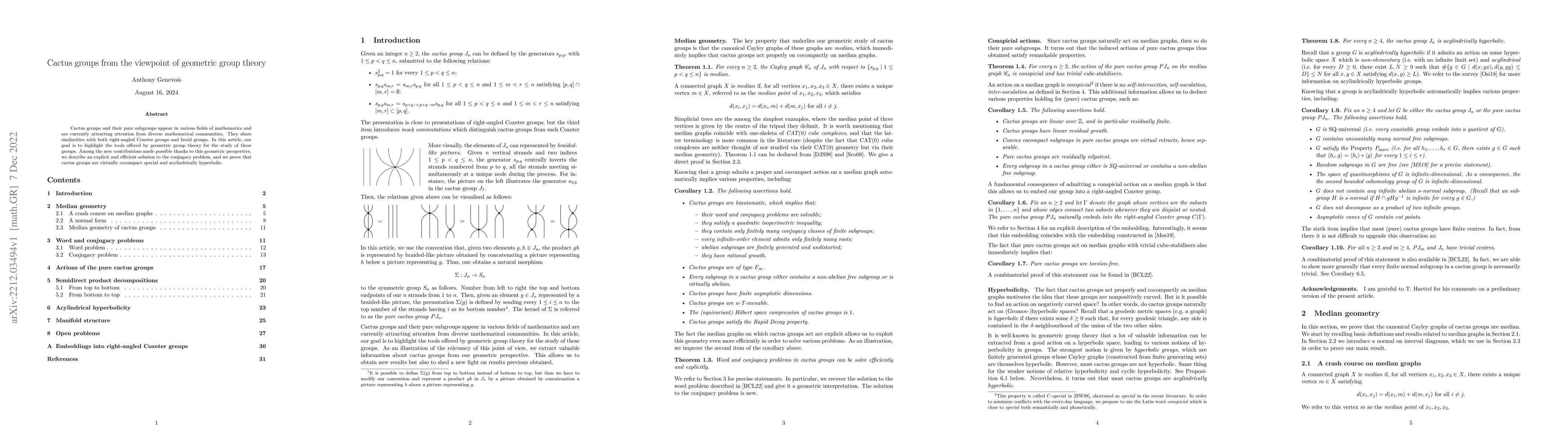 Thumbnail for Cactus groups from the viewpoint of geometric group theory
