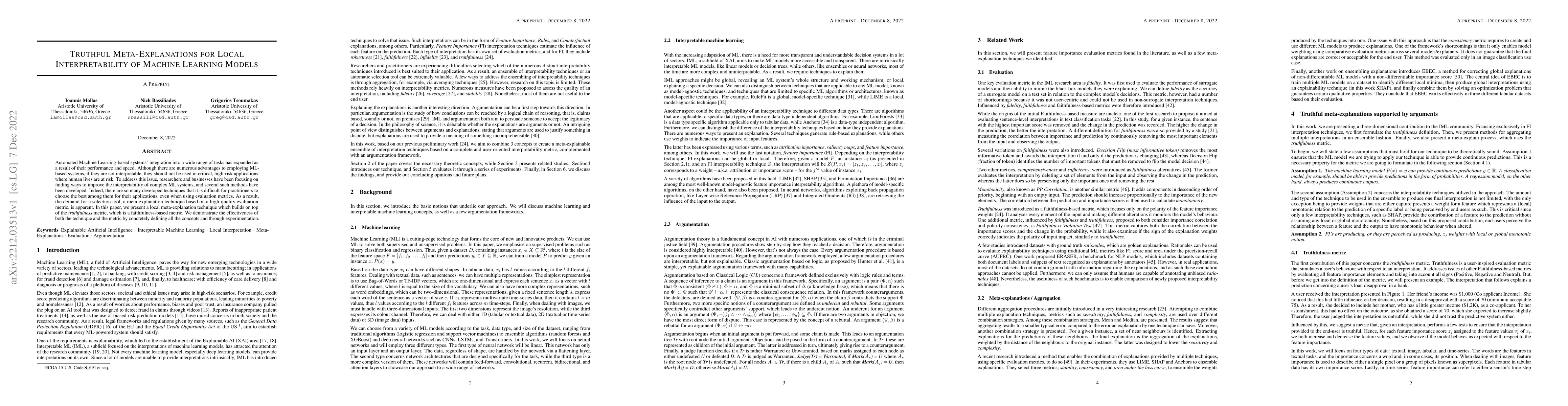 Thumbnail for Truthful Meta-Explanations for Local Interpretability of Machine
  Learning Models