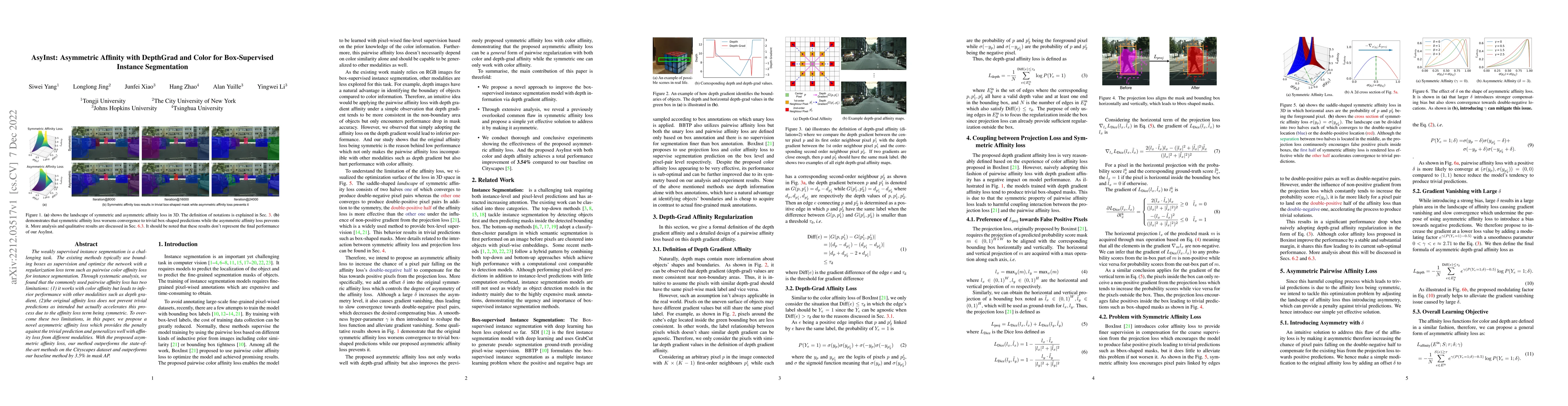 Thumbnail for AsyInst: Asymmetric Affinity with DepthGrad and Color for Box-Supervised
  Instance Segmentation