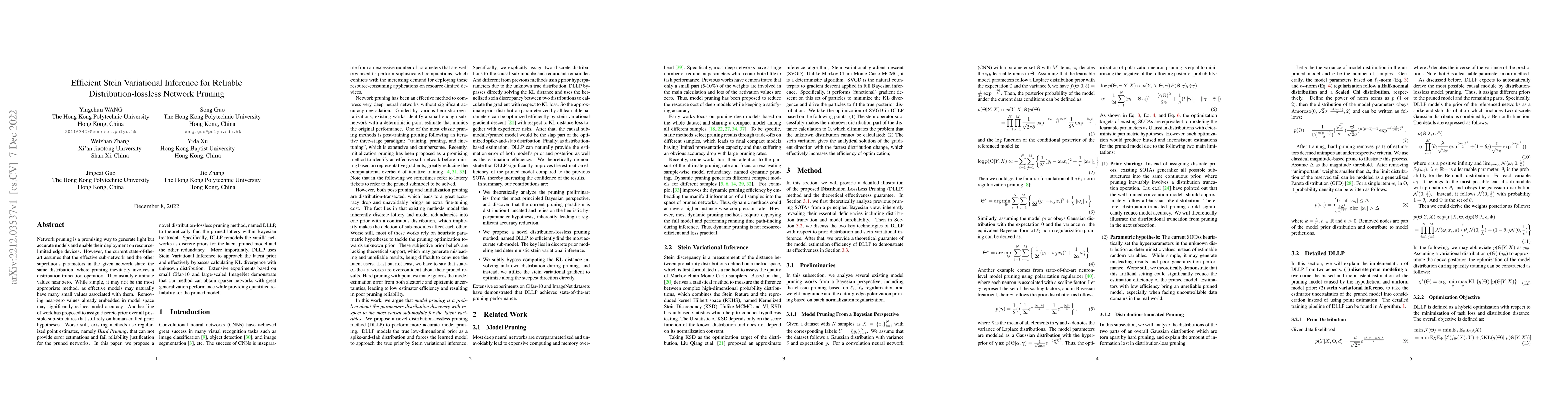 Thumbnail for Efficient Stein Variational Inference for Reliable Distribution-lossless
  Network Pruning