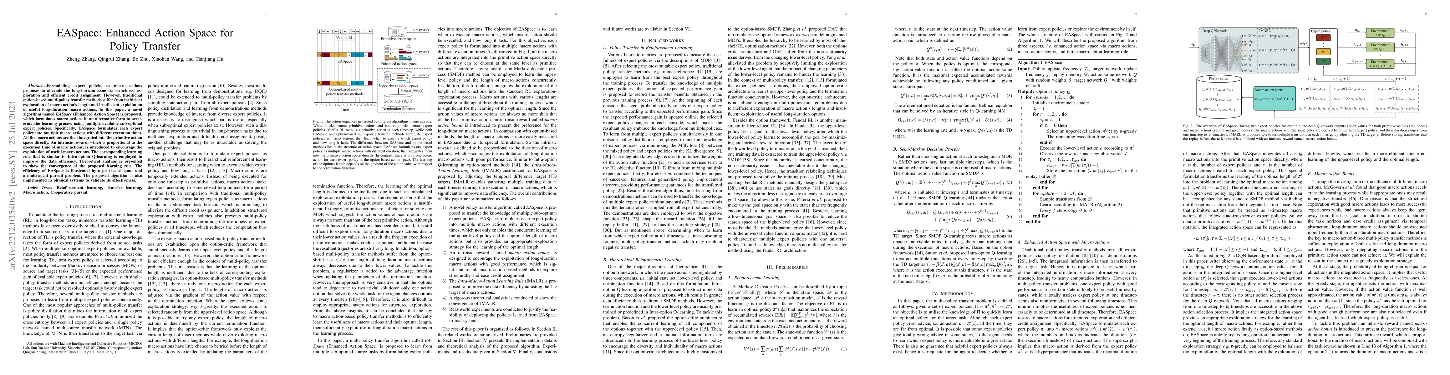 Thumbnail for EASpace: Enhanced Action Space for Policy Transfer