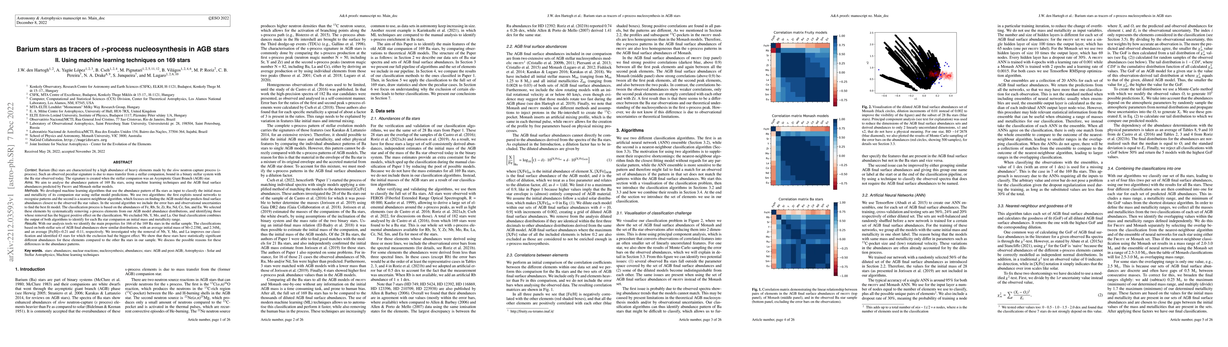 Thumbnail for Barium stars as tracers of s-process nucleosynthesis in AGB stars II.
  Using machine learning techniques on 169 stars