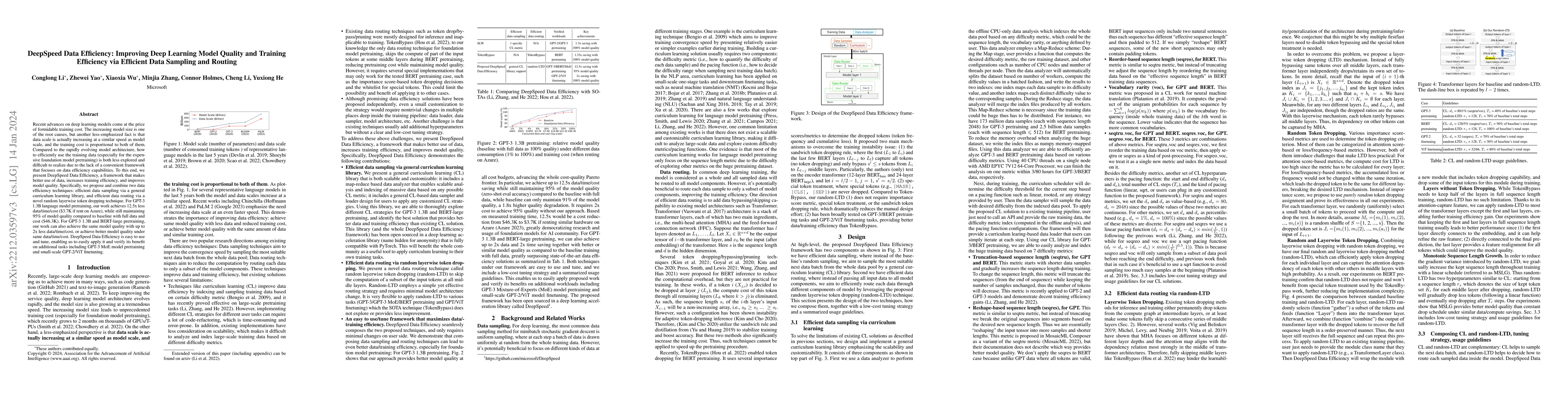 Thumbnail for DeepSpeed Data Efficiency: Improving Deep Learning Model Quality and
  Training Efficiency via Efficient Data Sampling and Routing