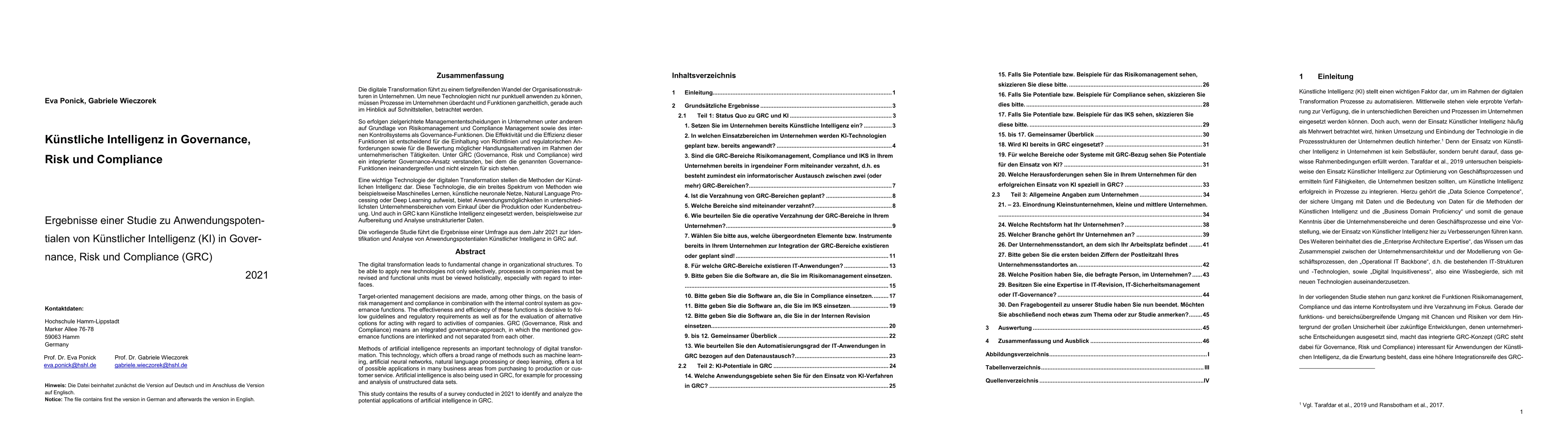 Thumbnail for Artificial Intelligence in Governance, Risk and Compliance: Results of a
  study on potentials for the application of artificial intelligence (AI) in
  governance, risk and compliance (GRC)