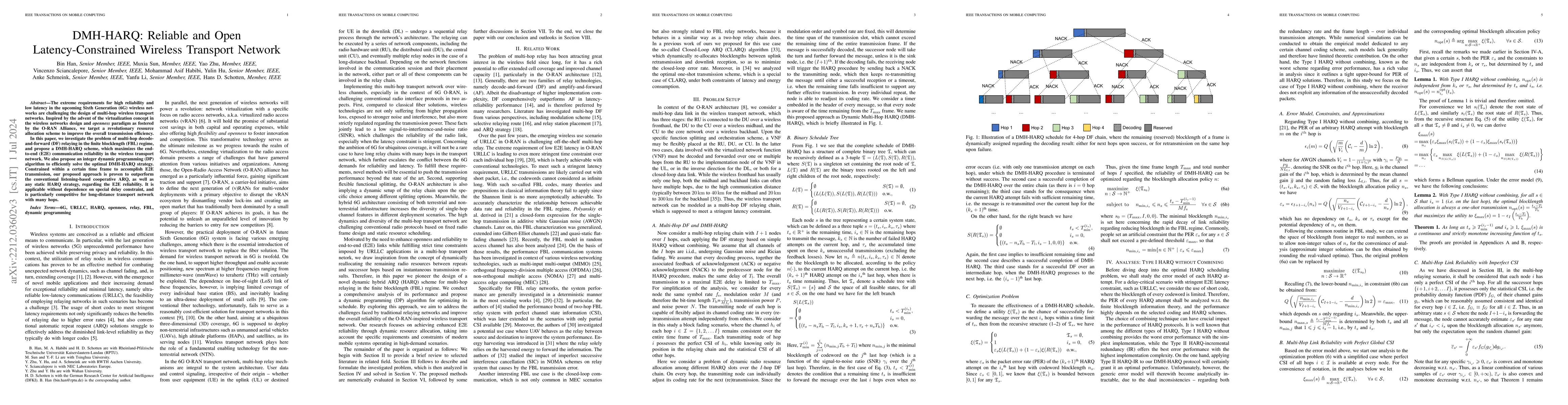 Thumbnail for DMH-HARQ: Reliable and Open Latency-Constrained Wireless Transport
  Network