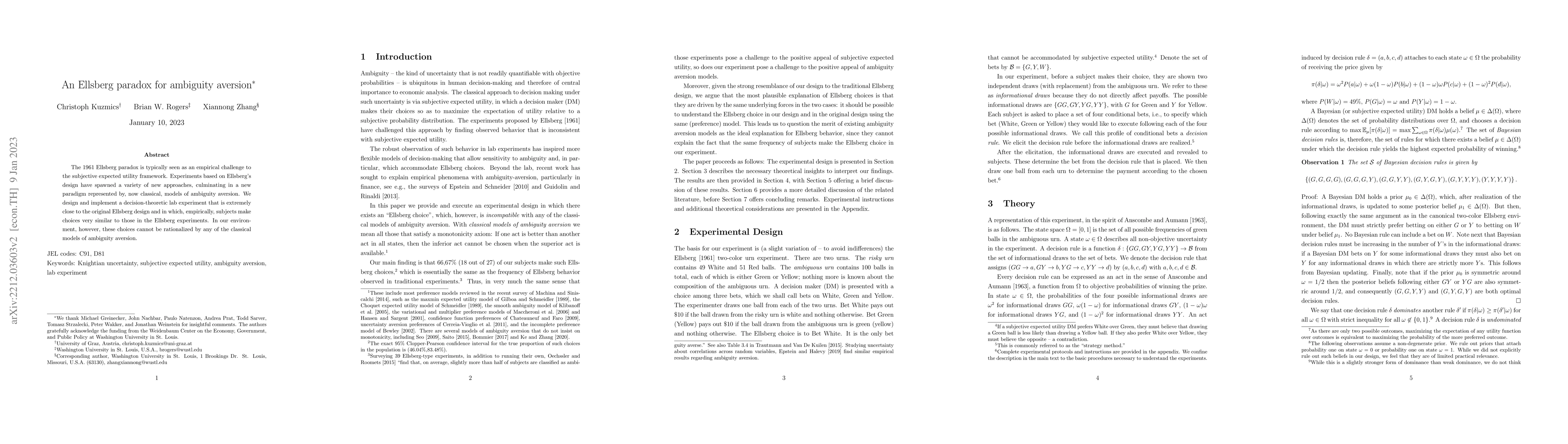 Thumbnail for An Ellsberg paradox for ambiguity aversion