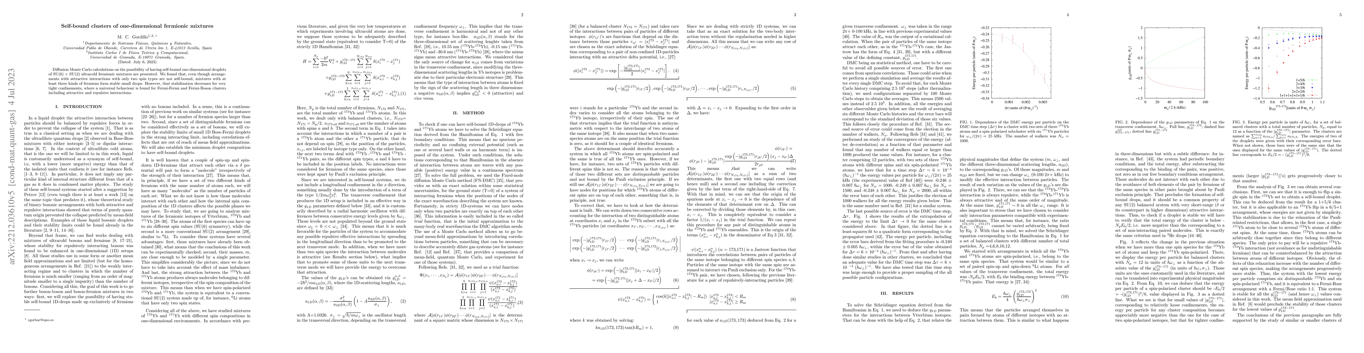 Thumbnail for Self-bound clusters of one-dimensional fermionic mixtures