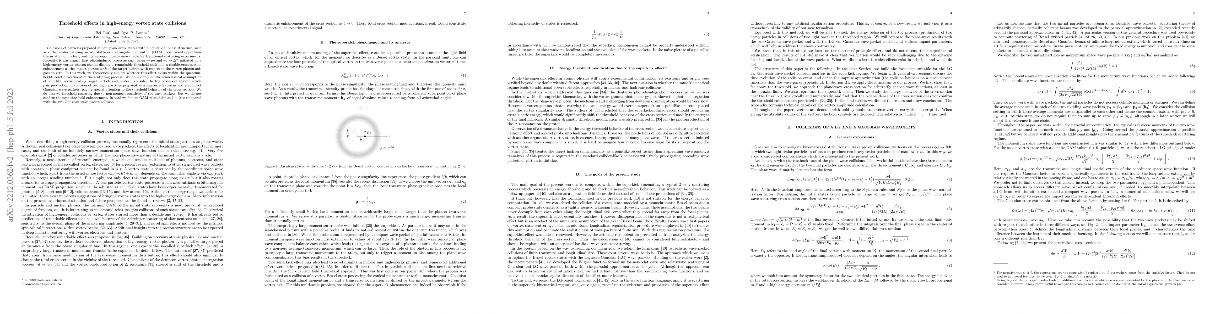 Thumbnail for Threshold effects in high-energy vortex state collisions