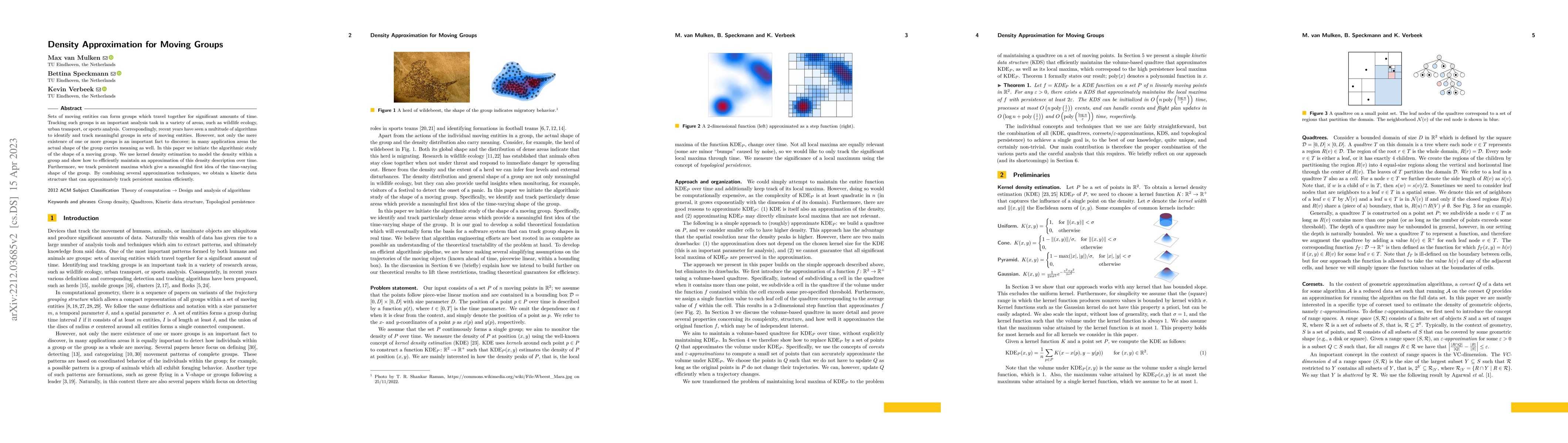 Thumbnail for Density Approximation for Moving Groups