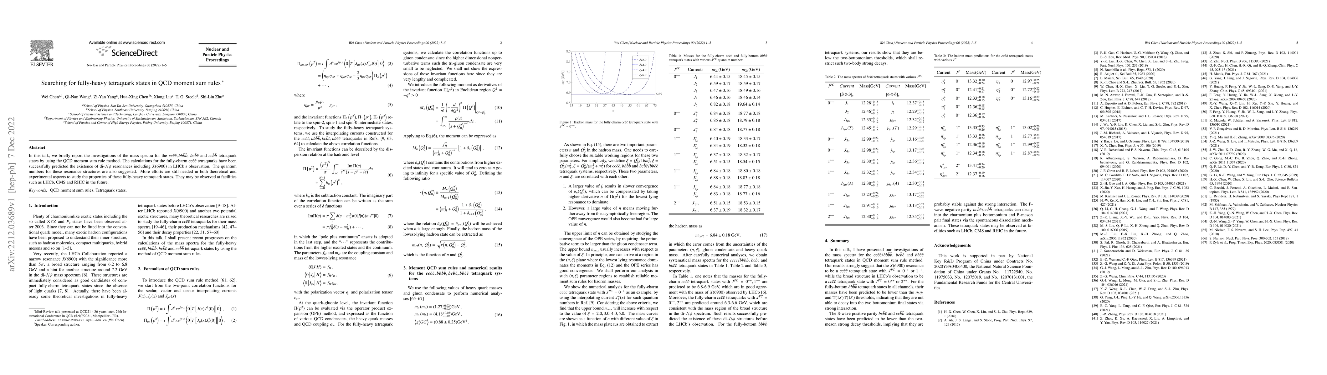Thumbnail for Searching for fully-heavy tetraquark states in QCD moment sum rules