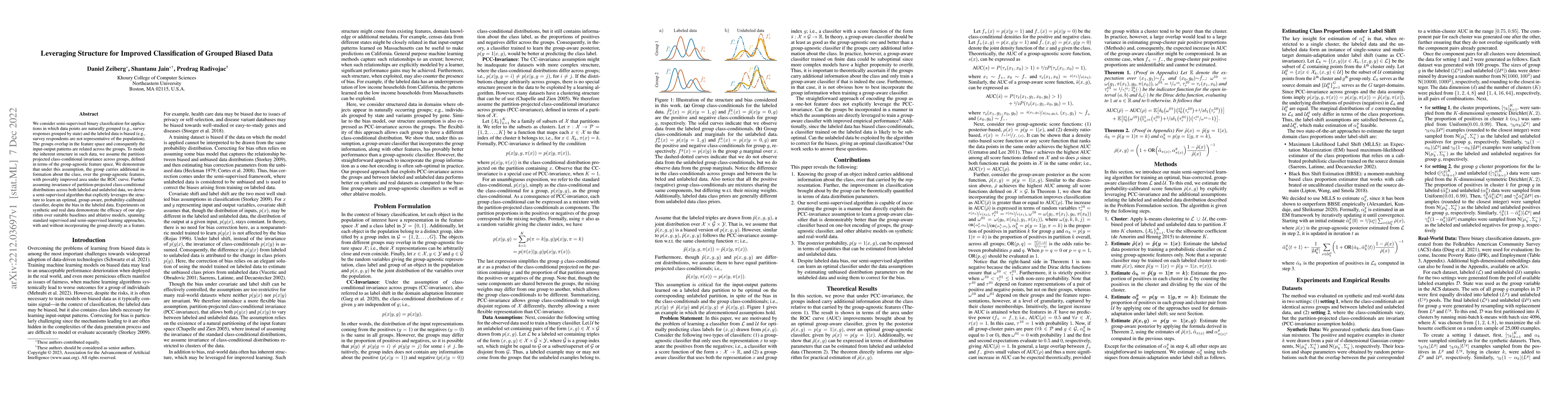 Thumbnail for Leveraging Structure for Improved Classification of Grouped Biased Data