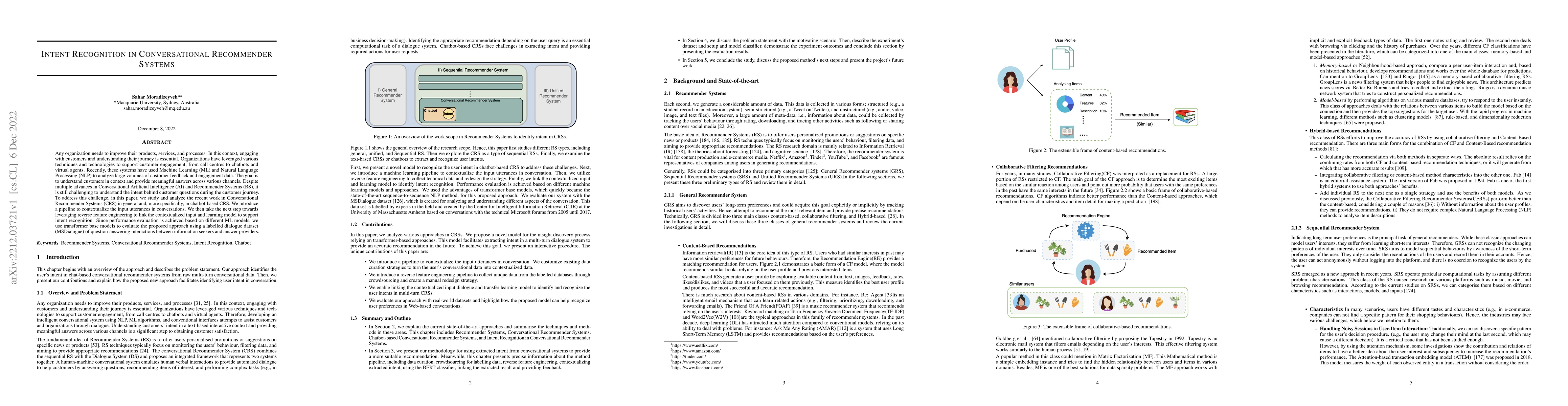Thumbnail for Intent Recognition in Conversational Recommender Systems