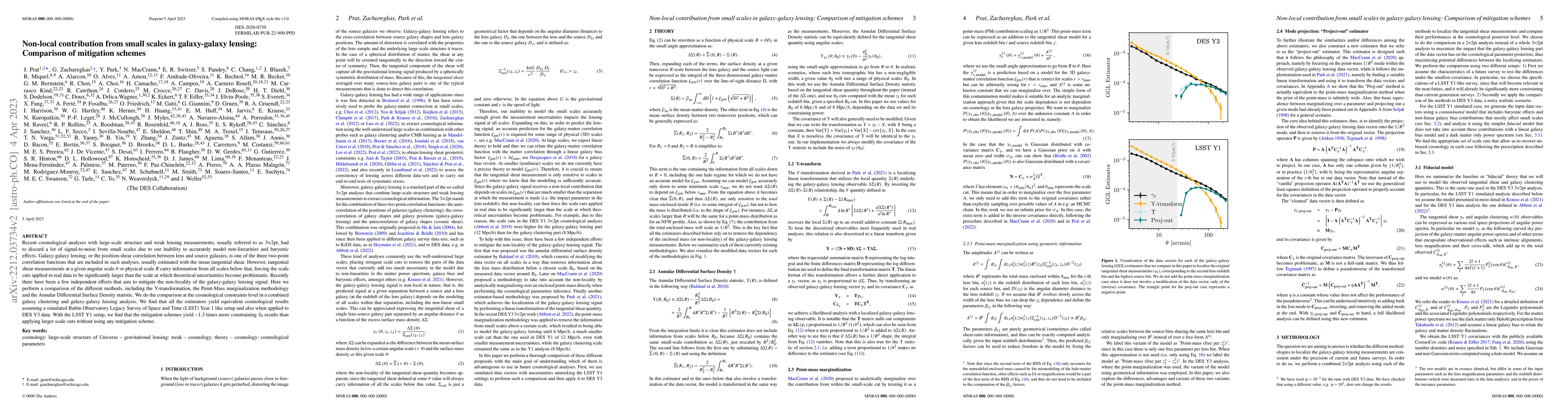 Thumbnail for Non-local contribution from small scales in galaxy-galaxy lensing:
  Comparison of mitigation schemes