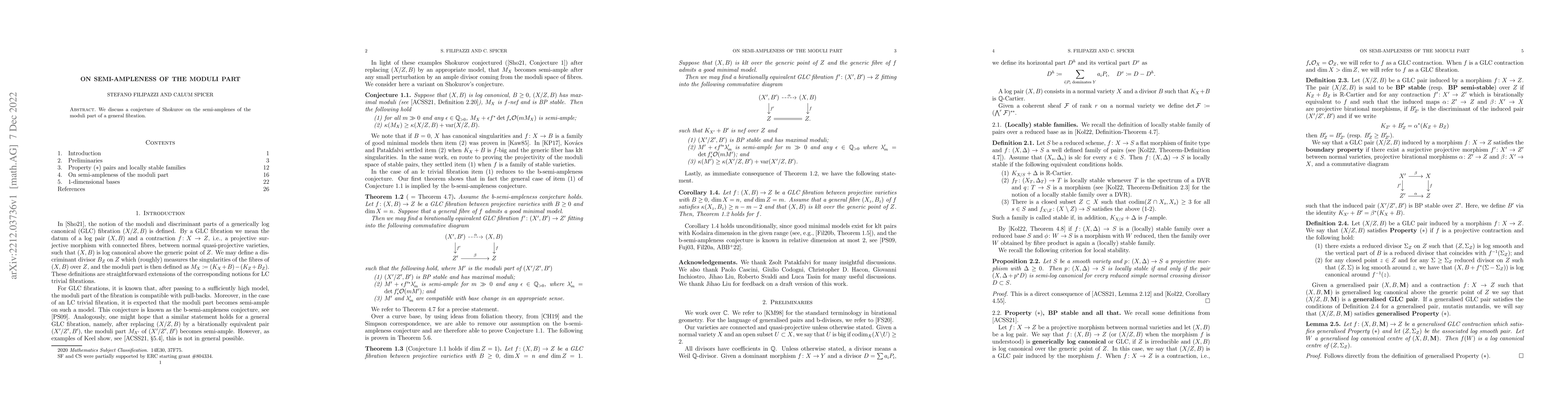 Thumbnail for On semi-ampleness of the moduli part