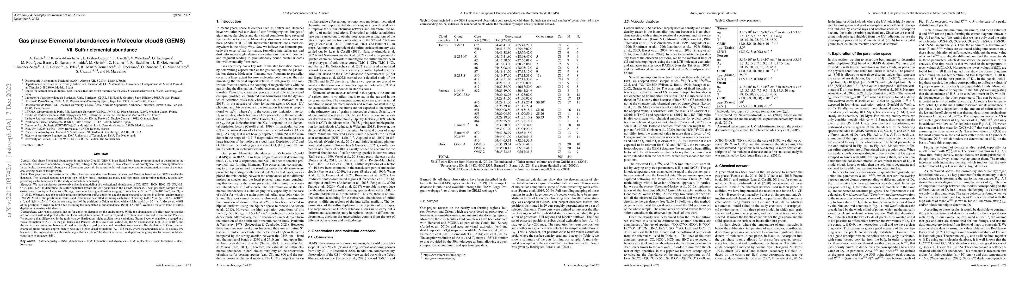 Thumbnail for Gas phase Elemental abundances in Molecular cloudS (GEMS) VII. Sulfur
  elemental abundance
