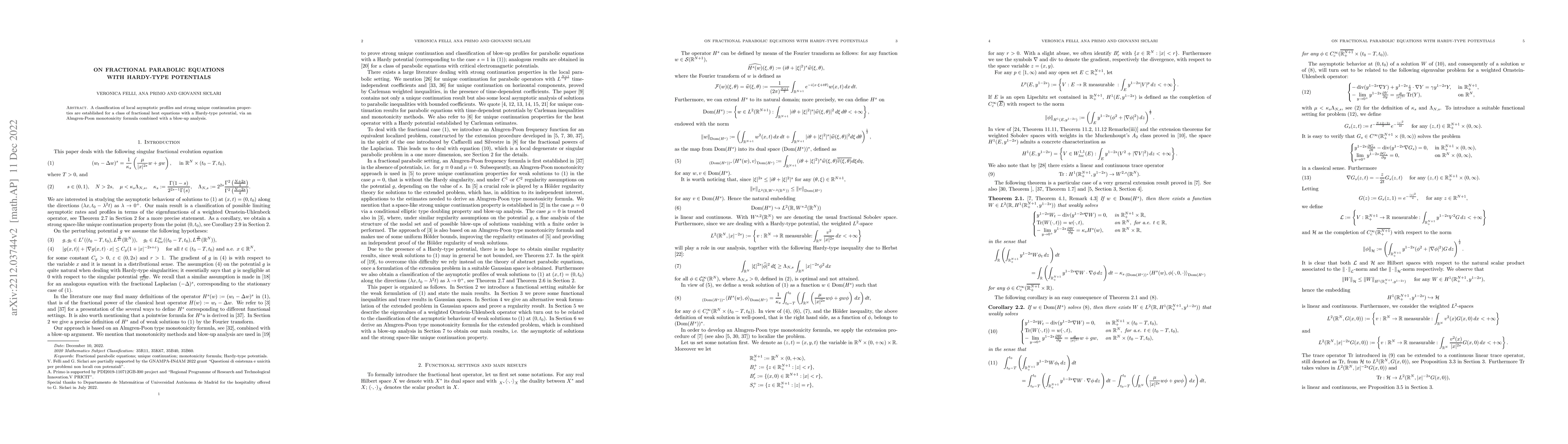 Thumbnail for On fractional parabolic equations with Hardy-type potentials