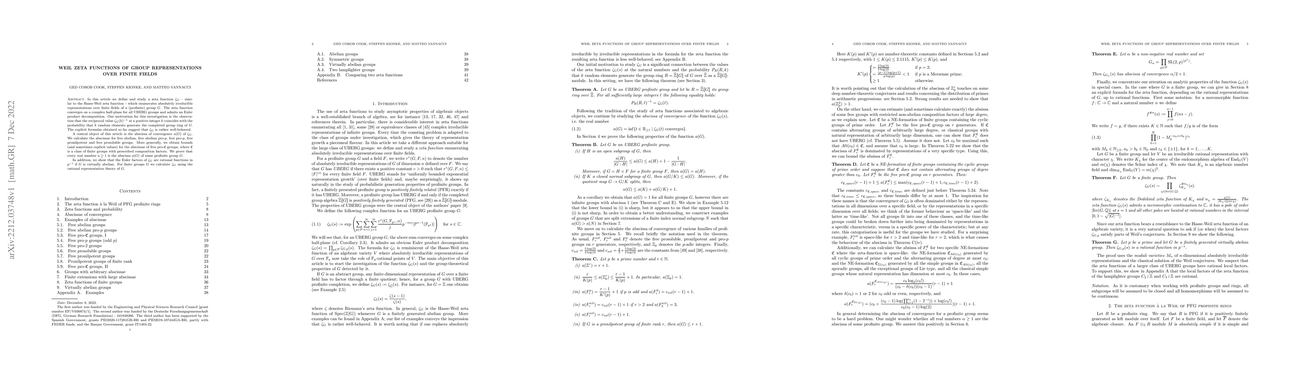 Thumbnail for Weil zeta functions of group representations over finite fields