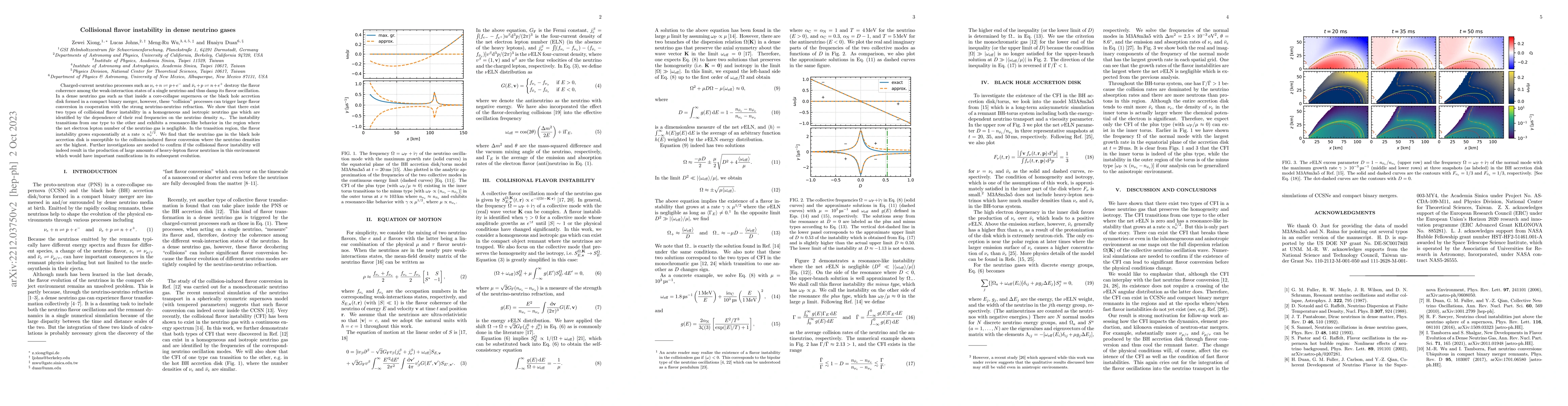 Thumbnail for Collisional flavor instability in dense neutrino gases