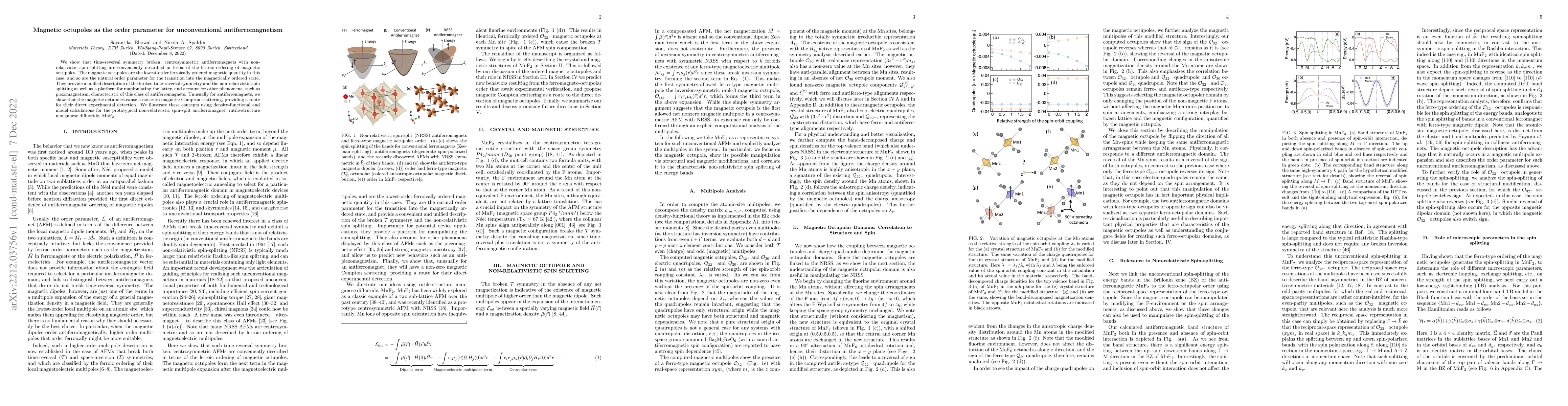 Thumbnail for Magnetic octupoles as the order parameter for unconventional
  antiferromagnetism