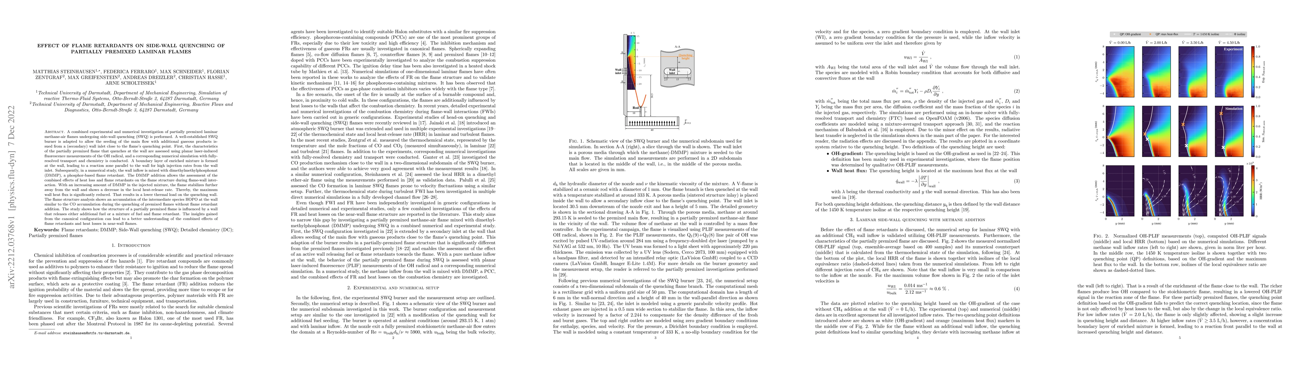 Thumbnail for Effect of flame retardants on side-wall quenching of partially premixed
  laminar flames