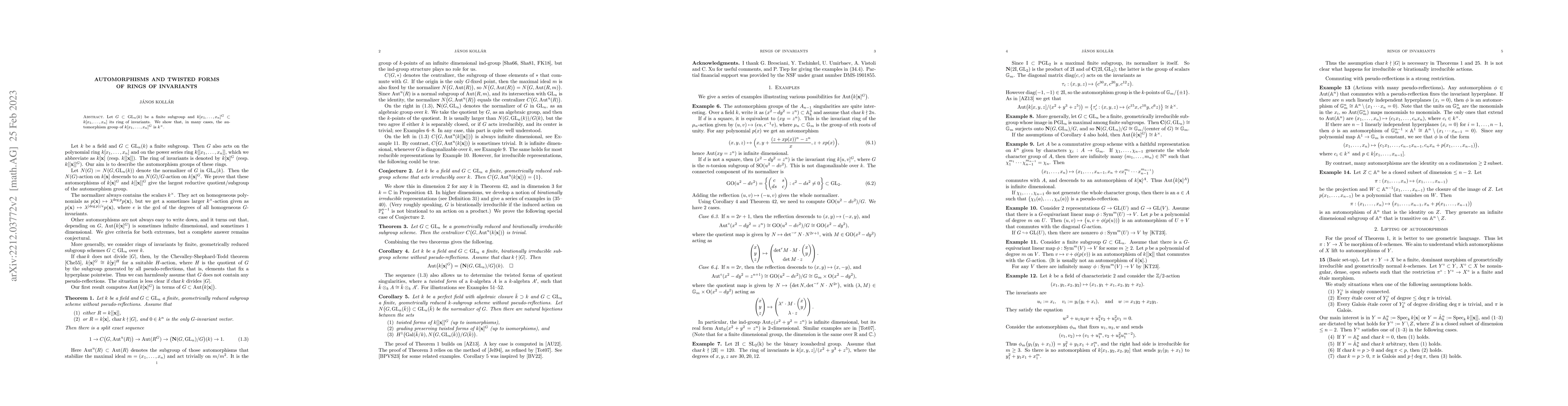 Thumbnail for Automorphisms and twisted forms of rings of invariants