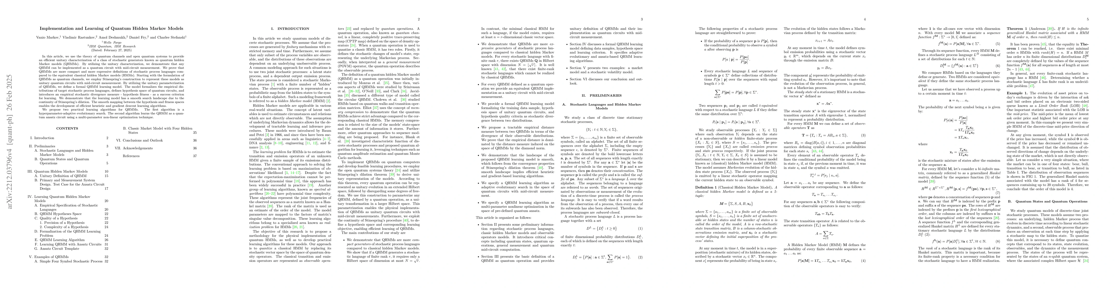 Thumbnail for Implementation and Learning of Quantum Hidden Markov Models