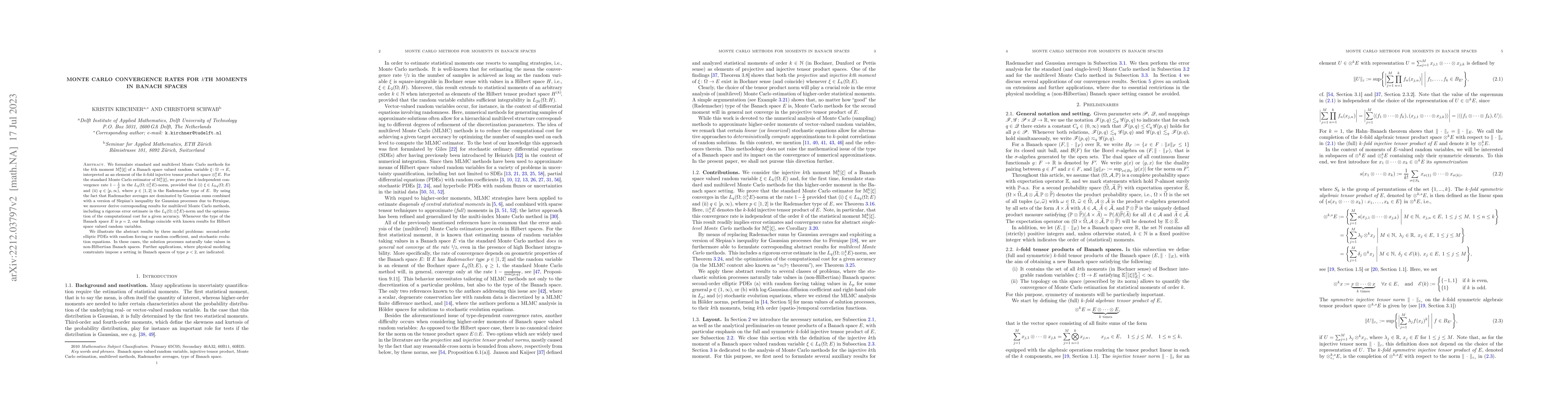 Thumbnail for Monte Carlo convergence rates for $k$th moments in Banach spaces