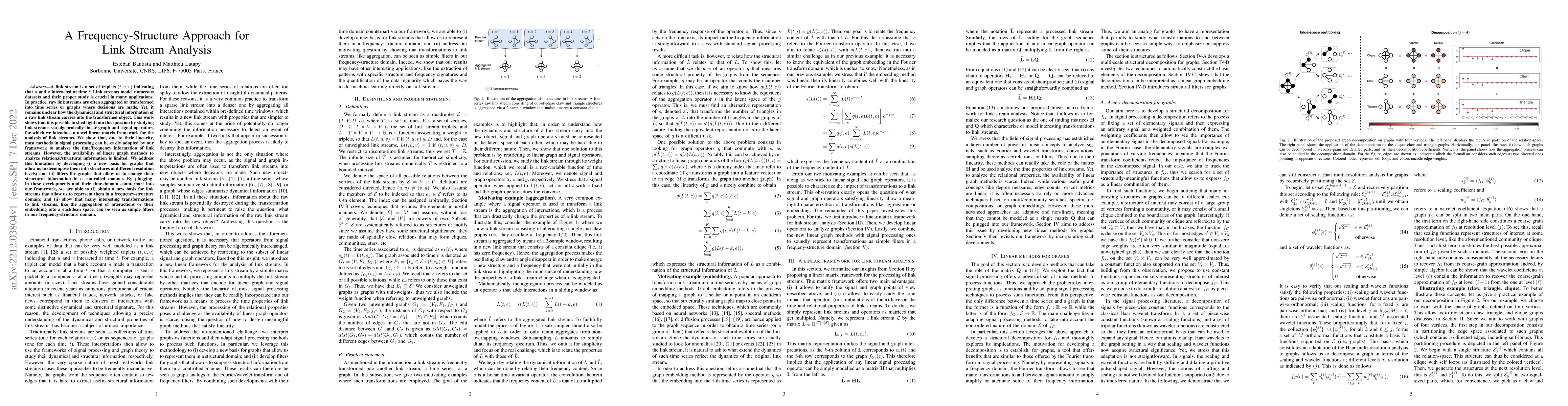 Thumbnail for A Frequency-Structure Approach for Link Stream Analysis