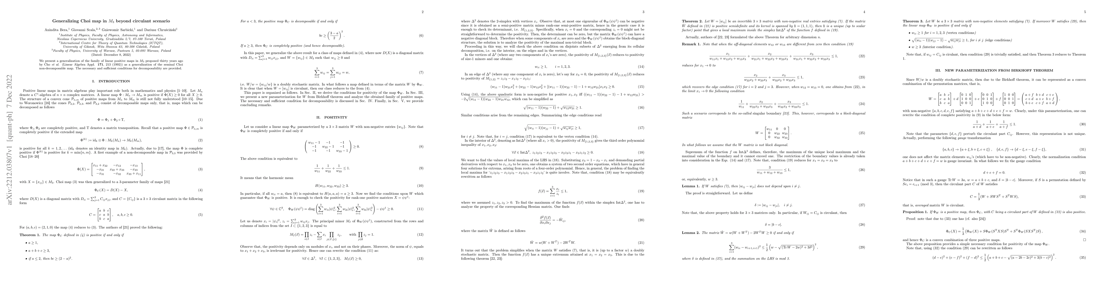 Thumbnail for Generalizing Choi map in $M_3$ beyond circulant scenario
