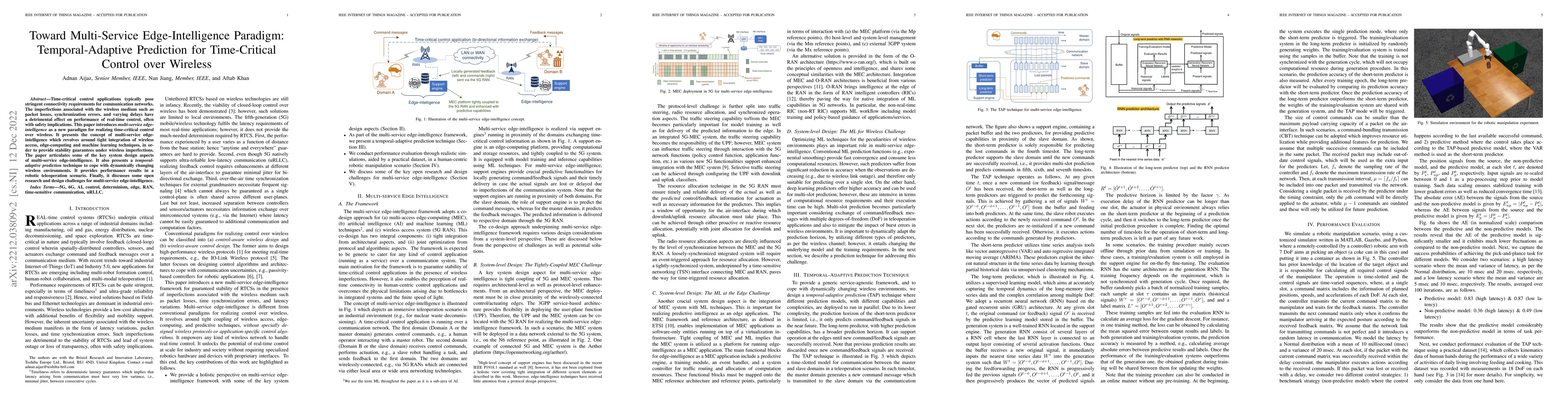 Thumbnail for Toward Multi-Service Edge-Intelligence Paradigm: Temporal-Adaptive
  Prediction for Time-Critical Control over Wireless
