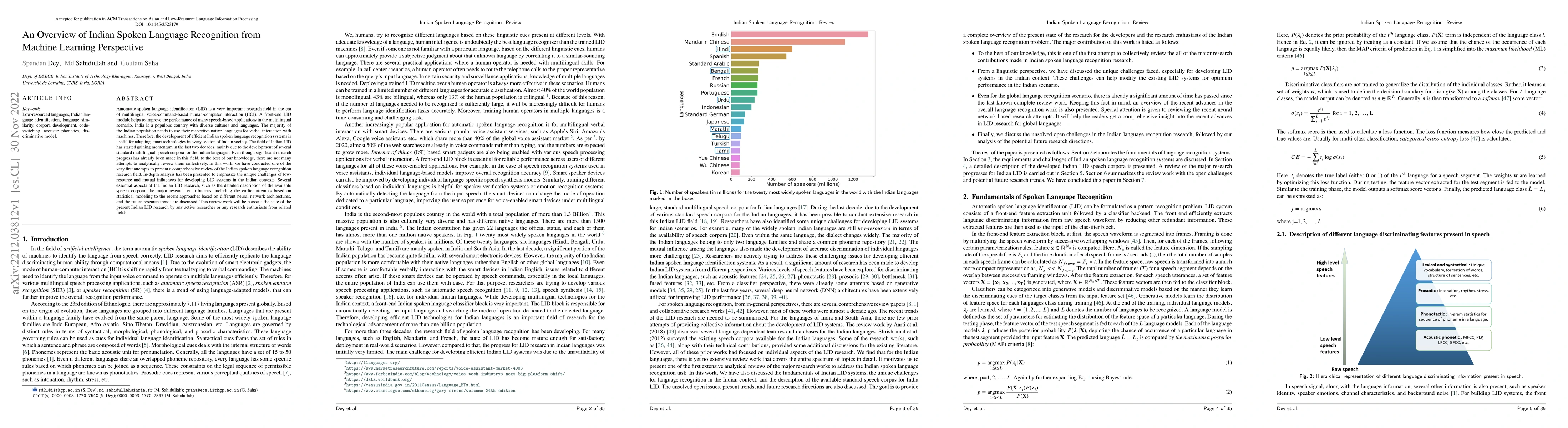 Thumbnail for An Overview of Indian Spoken Language Recognition from Machine Learning
  Perspective